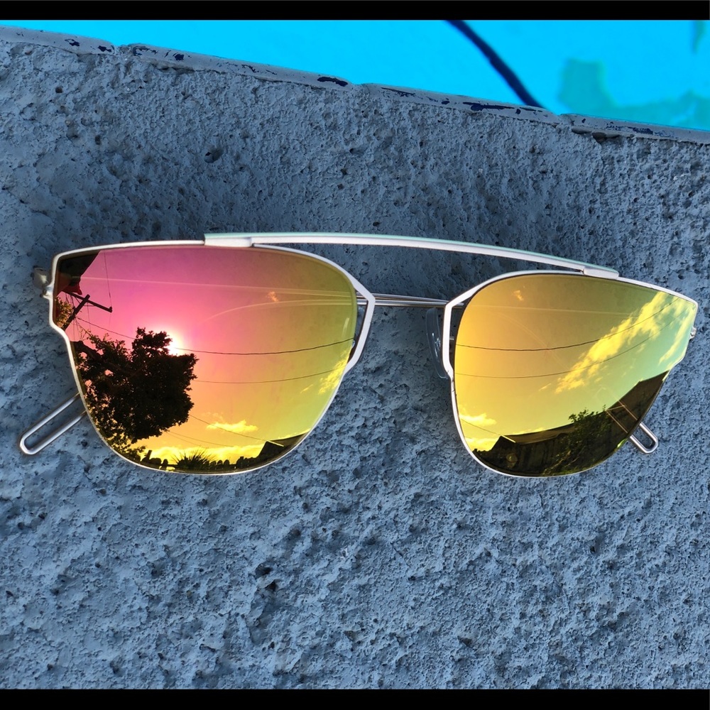 Rose Gold Reflective Shades m